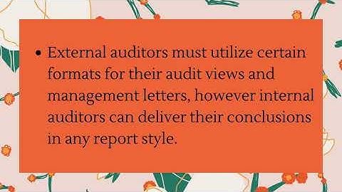 The Diffetneces Between Internal and External Audits