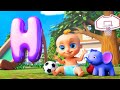 Phonics Song | A For APPLE + Yummy Fruits Apple and Bananas | KIDS SONGS and Nursery Rhymes