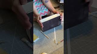 Rebinding a giant Stephen King book! #bookbinding #shorts #booktube #upcycle #artist