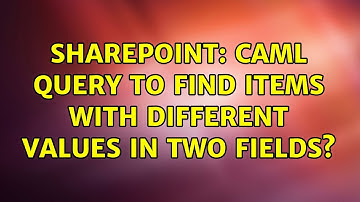 Sharepoint: Caml Query to find items with different values in two fields? (3 Solutions!!)