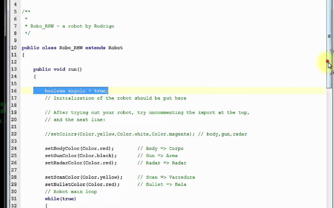 Aula 7- Robocode - Comando de decisão if - YouTube