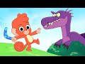 Boomerang | Club Baboo funny dinosaur videos | Angry Spinosaurus, cute Stegosaurus and strong T-rex