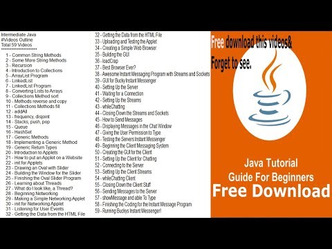 How To Get Best Java Tutorial For Beginners|Total 59 videos tutorial free download| 2019