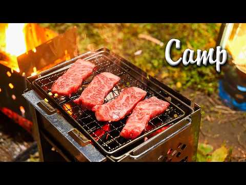A camp for two where they grill meat and drink alcohol - YouTube
