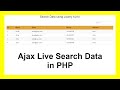 Ajax Live Data Search in PHP &amp; MySQL with Source Code