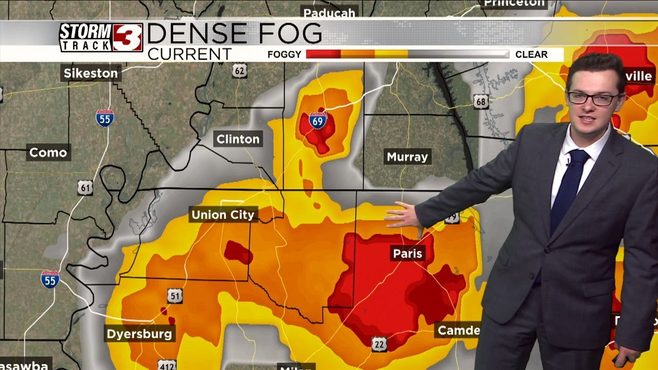 Tracking dense fog across the area