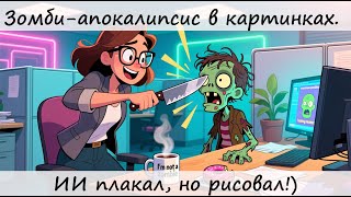 видео: Смешные страшные истории | Зомби-апокалипсис в картинках. ИИ плакал, но рисовал!) | Страшные истории картинка: Смешные страшные истории | Зомби-апокалипсис в картинках. ИИ плакал, но рисовал!) | Страшные истории