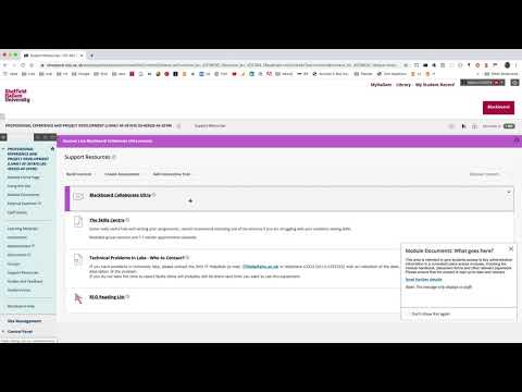 One Minute Guide to Blackboard Collaborate for Sheffield Hallam University Staff