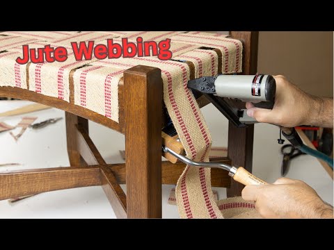 Install Jute Webbing DIY Upholstery Project Two Ways - Make a Jute