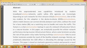 Stochastic Geometry Study on Device to Device Communication as a Disaster Relief Solution