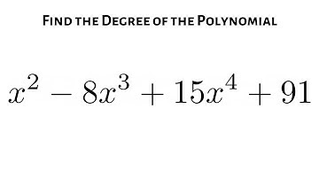 Example: Find the Degree of the Polynomial