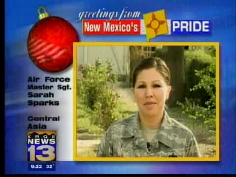 Military Greeting: Sgt. Sarah Sparks