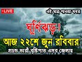 আজকের আবহাওয়ার খবর ঝড় বৃষ্টি ও নিম্নচাপ, 22 June 2025, Bangla weather report today