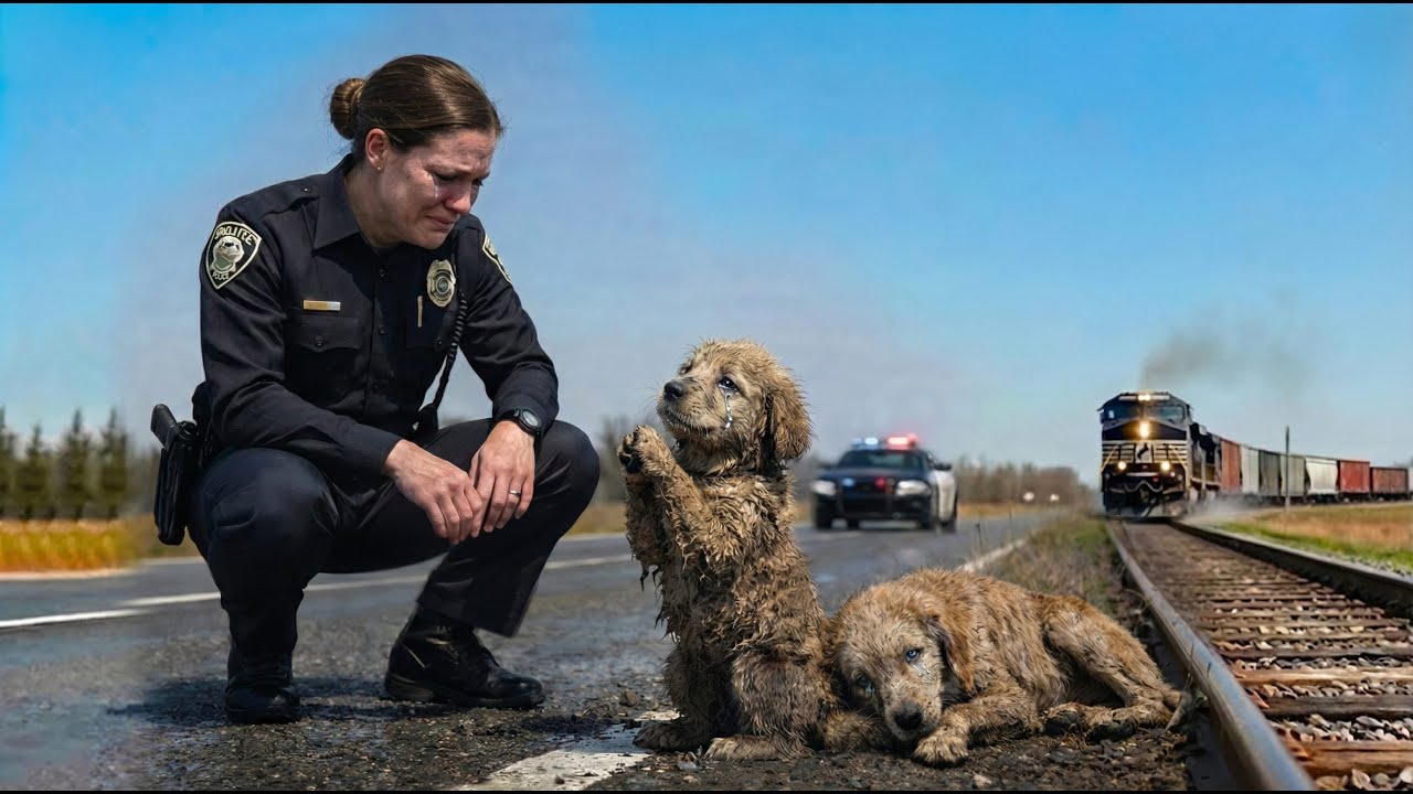 Puppy Begged The Cop For Help to Save His Mom  It will touch your heart in the new year 2026!