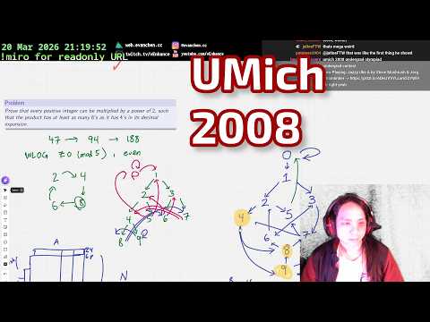 UMich 2008: ∀a ∃n such that 2^n a has at least as many 8's as 4's in decimal