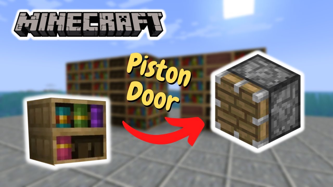 Minecraft Chiseled Bookshelf Secret Door Tutorial #short 