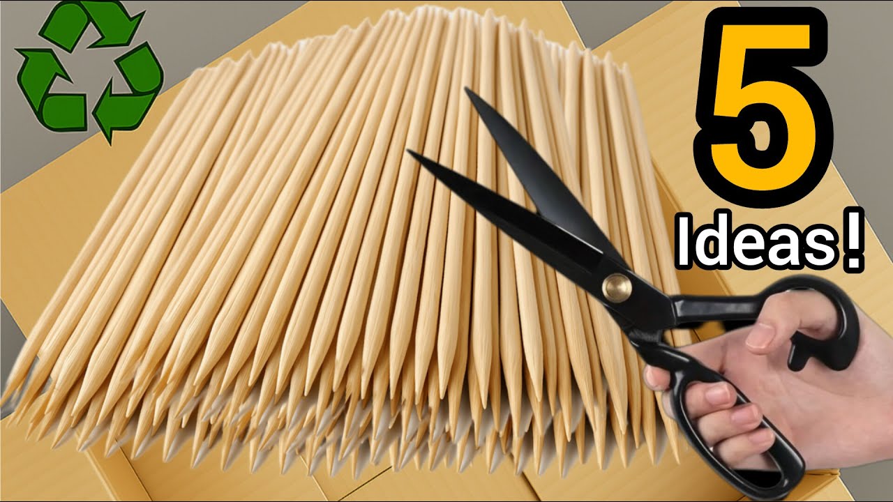 5 Incredible Ideas with Wooden Skewers You've Never Seen Before/Super Genius Recycling Idea!