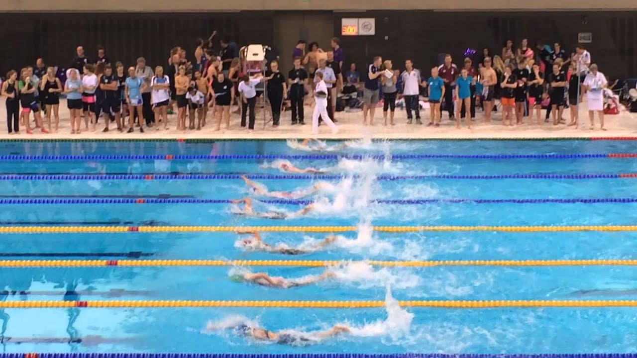 Finals Kaylee lane 3 winning 50m 1st leg in 29secs