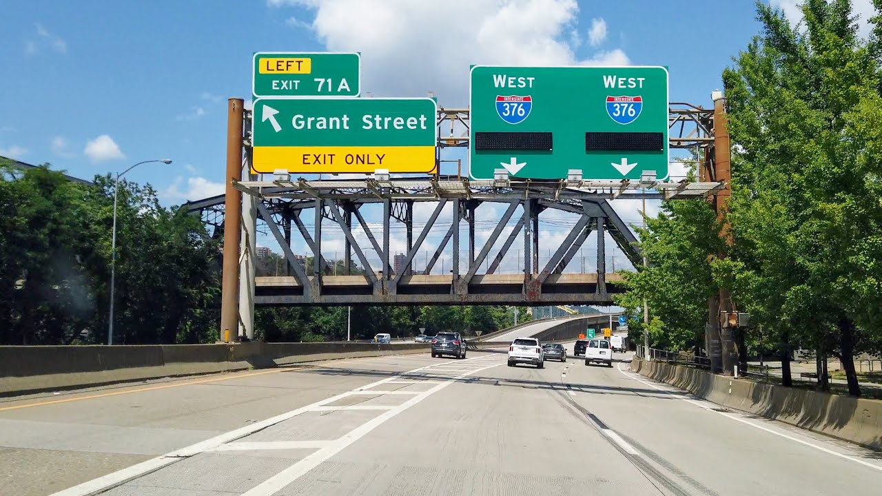 I376 west to Downtown Pittsburgh, PA YouTube