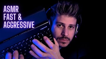 ASMR fast & aggressive keyboard typing | no talking