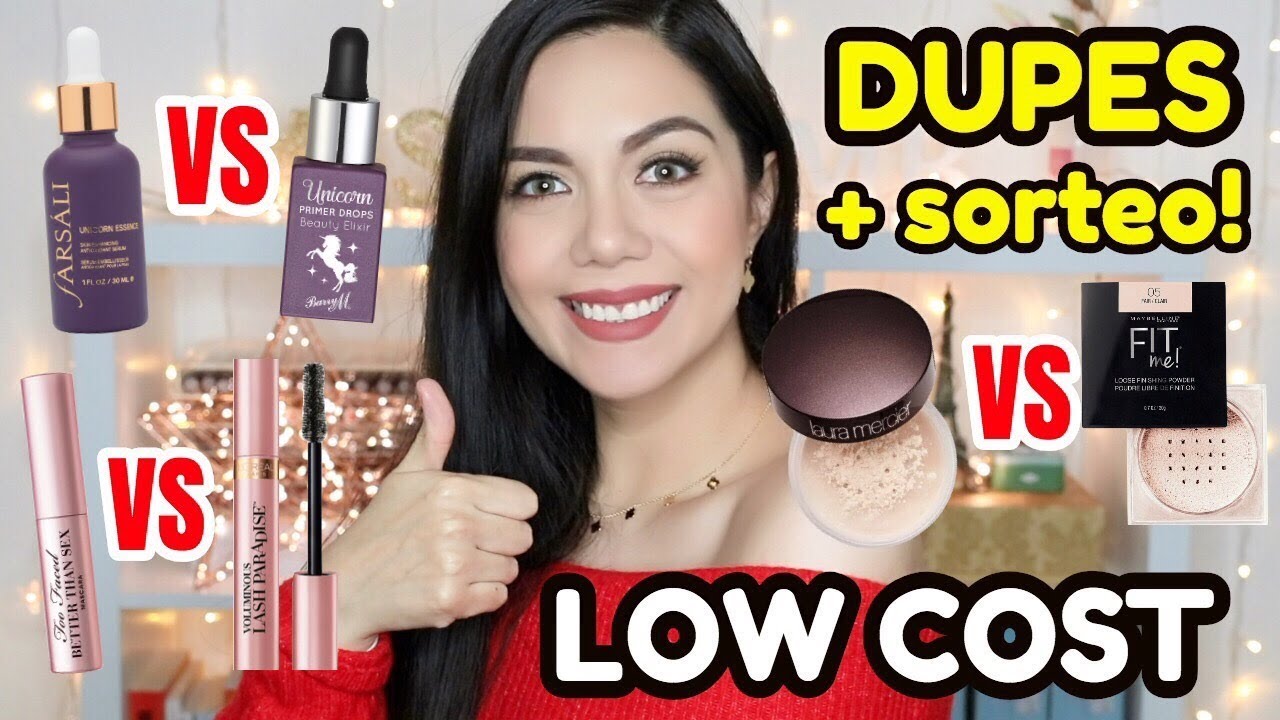 DUPES ECONÓMICOS DE PRODUCTOS CAROS Y FAMOSOS + SORTEO!! | MARIEBELLE COSMETICS
