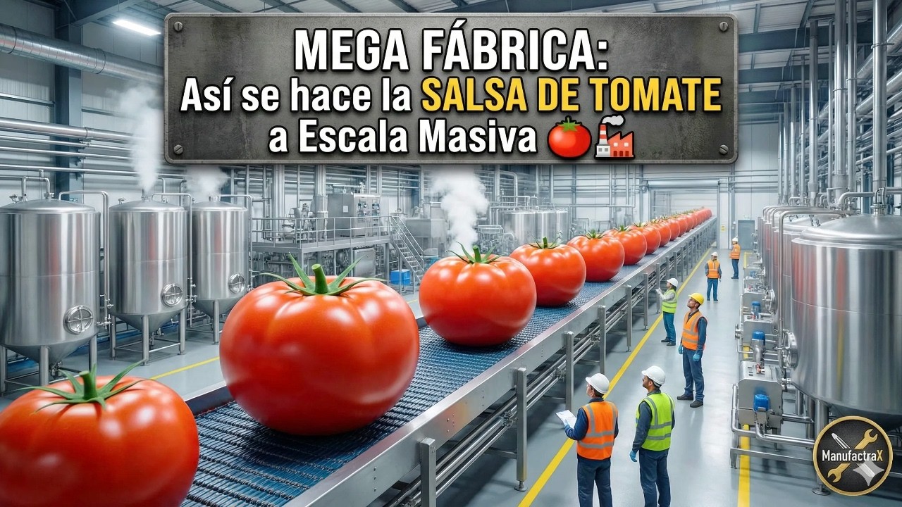 MEGA FÁBRICA Así se hace la SALSA DE TOMATE a Escala Masiva