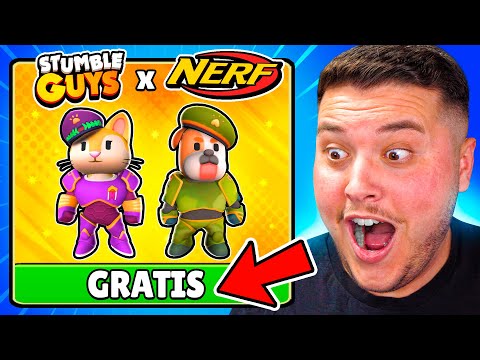 COMO CONSEGUIR GRATIS las NUEVAS SKINS *NERF* de STUMBLE GUYS!!