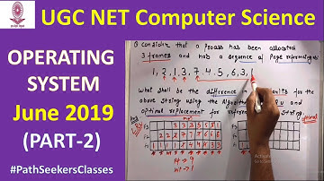 SOLUTION UGC NET Computer Science June 2019 Paper 2 Solution| Operating System Part-2