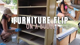 DIY furniture flip on a budget!  Thrift store finds ! DIY &amp; thrifted home 2023