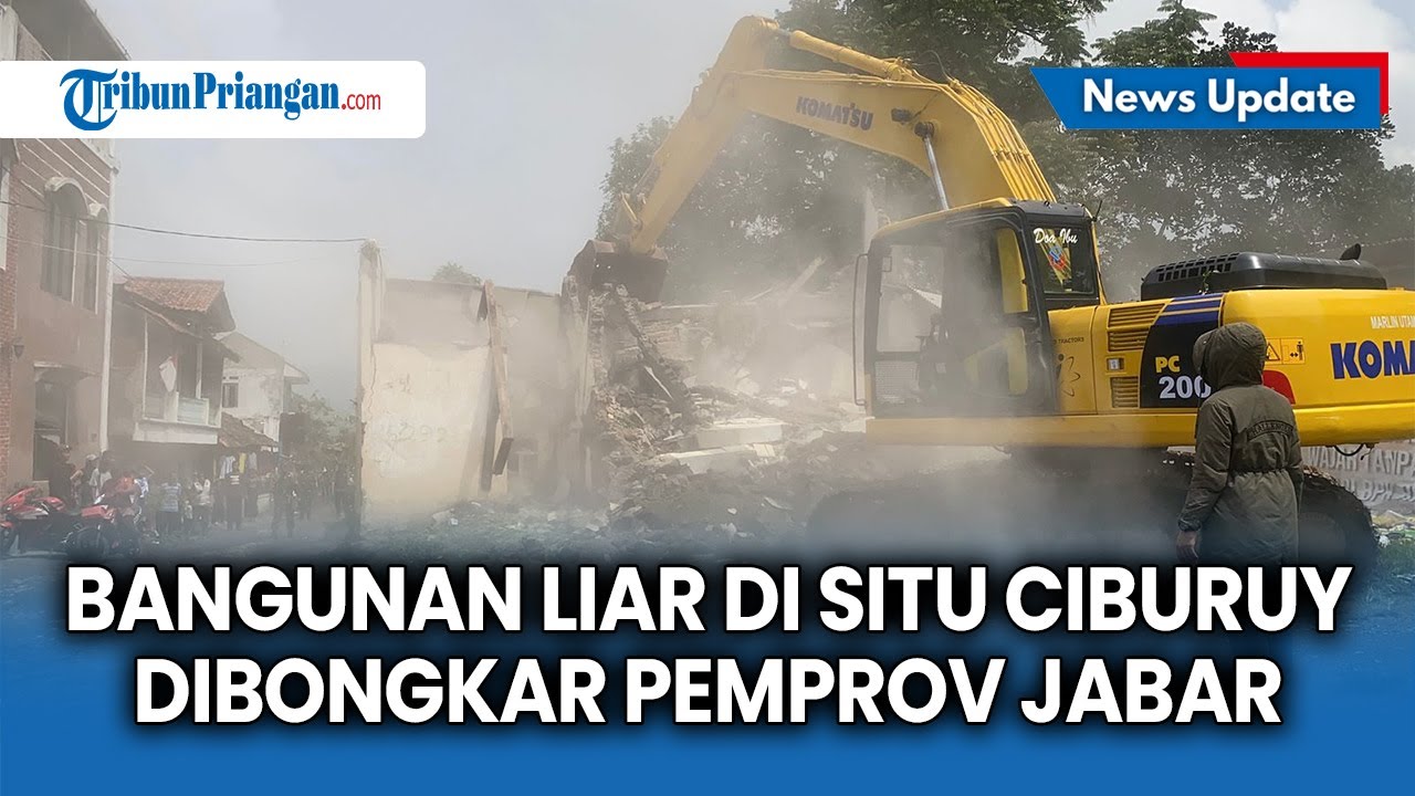 Bangunan Liar di Situ Ciburuy Dibongkar, Pemprov Jabar: Kembali ke Fungsi Wisata & Penampungan Air