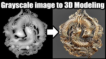CNC Grayscale image to 3D Modeling | Blender Tutorial