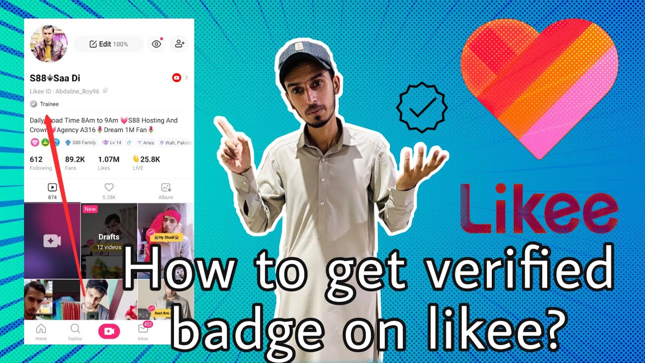 How to get  verified badge on likee || Saad Zahoor||