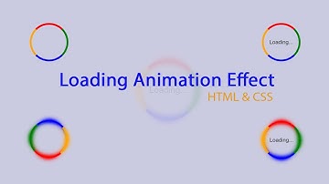 How to Create Loading animation effect in HTML AND CSS | css animation tutorial | Programmer Shipon