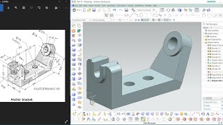 NX CAD | Part Design | Tutorial # | Anchor Bracket