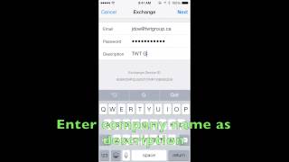 iOS   Add ActiveSync Account