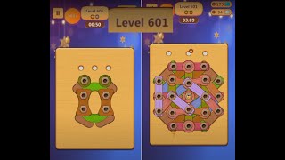 Wood Nuts & Bolts Puzzle - Level 601