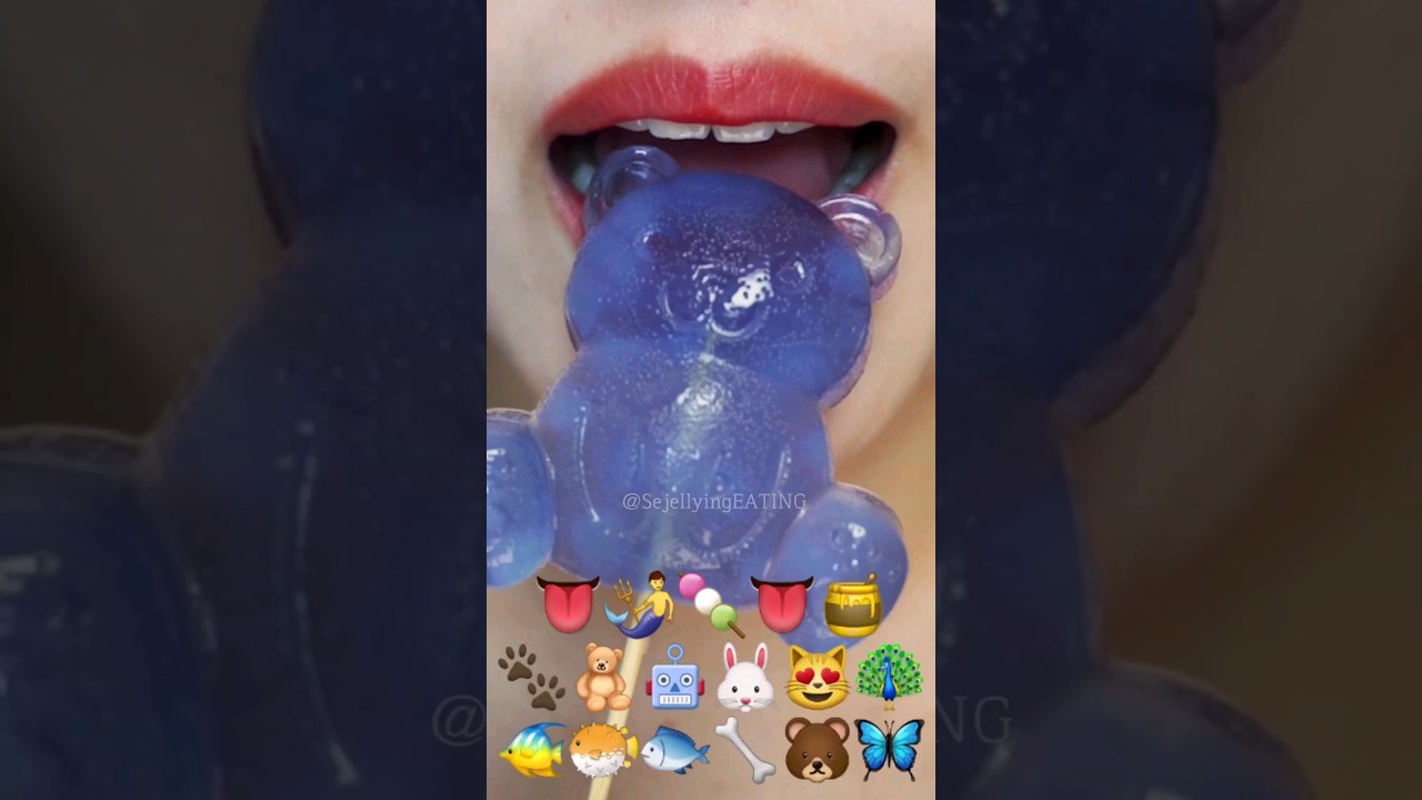 COMIENDO EMOJIS DE COLOR VERDE 🫑🥒🥝 ASMR #Shorts 