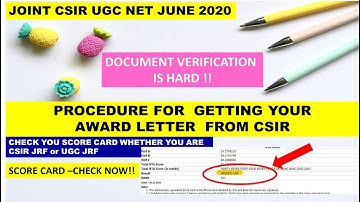 HAVE YOU SEEN YOUR SCORE CARD! IT IS JOINT CSIR UGC NET EXAM |BOTH WILL GIVE STIPEND |CSIR- UGC JRF
