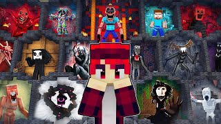Hachi Thử Thách 24 Giờ Bắt Nhốt Các Quái Vật Đáng Sợ Nhất Trong Minecraft screenshot 4