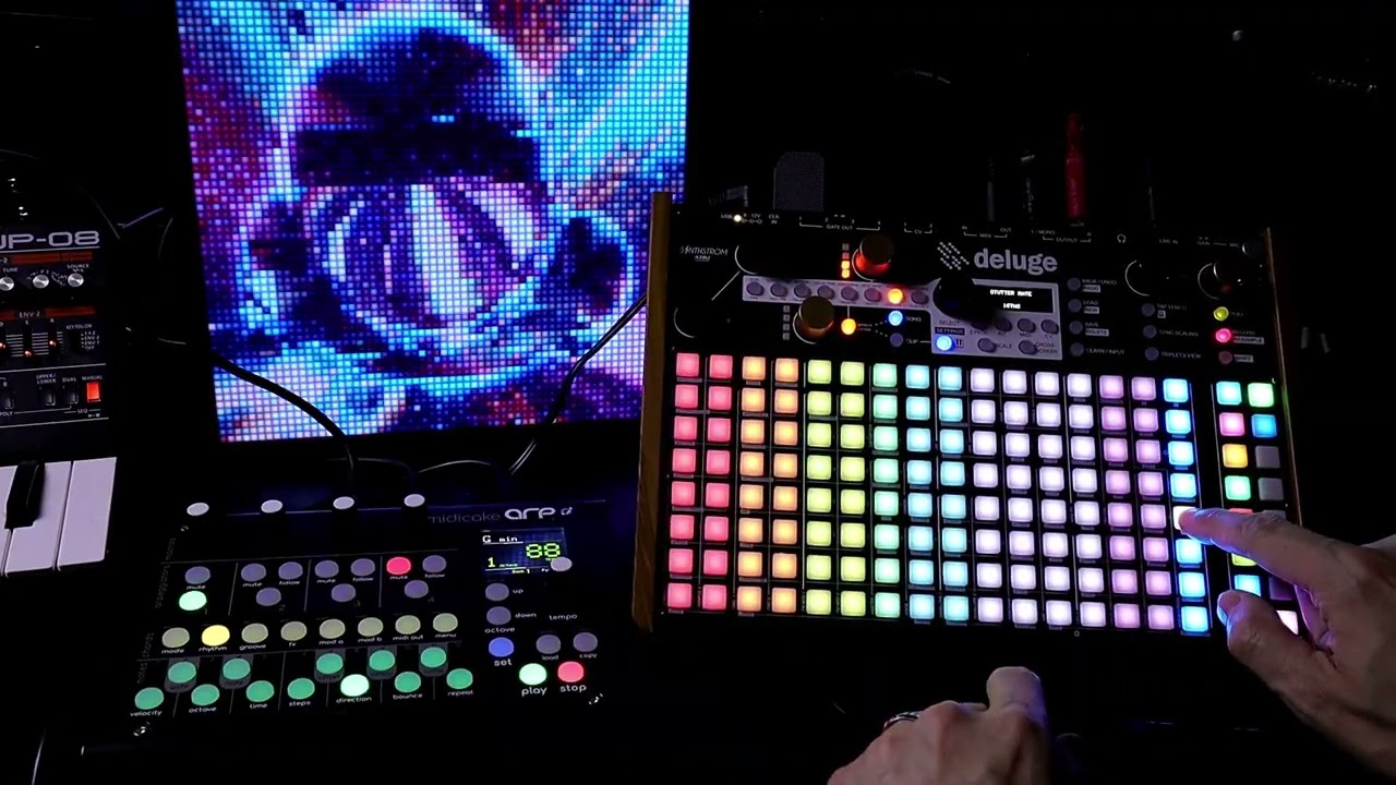 New Live Audio Clip Grid Workflow Deluge No Talk 1.1.0 Teaser // Synthstrom Deluge Demo