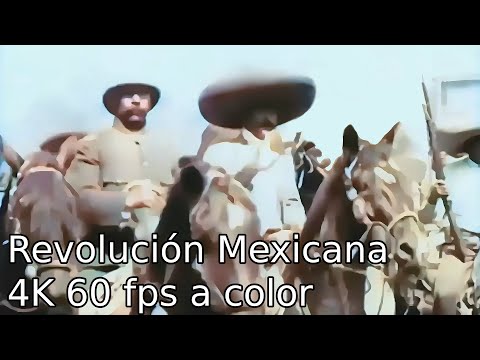 La Revolución Mexicana a color 4k 60fps | Villa y Zapata entrando a la Ciudad de México, 1914.