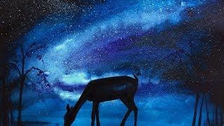 northern lights painting watercolor demonstration paint watercolour aurora borealis water drawing short version things paintingvalley