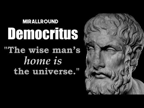 Democritus Quotes Formulated Atomic Theory Of The Universe | Greek Philosophy Atomist Materialism