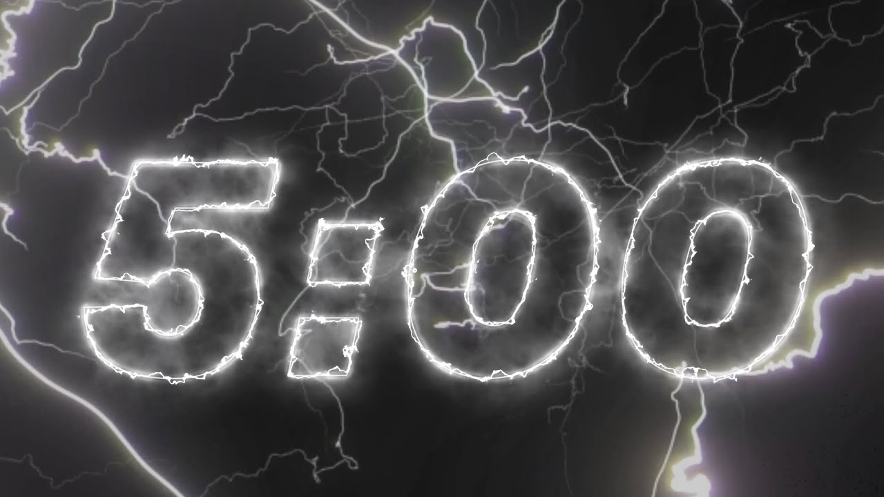 ⚡ 5 Minute CRAZY Lightning Countdown Timer ⚡⏳ (4K)