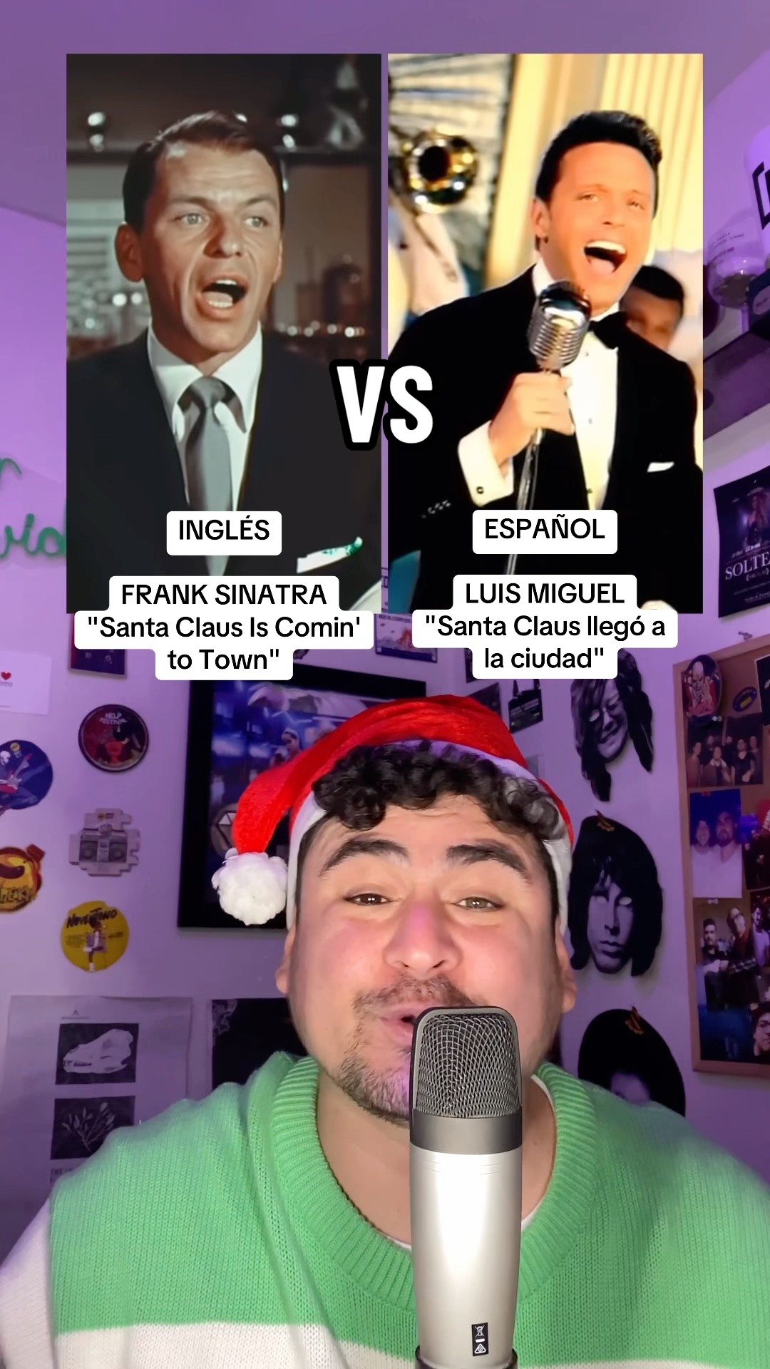 LUIS MIGUEL vs FRANK SINATRA - Santa Claus llegó a la ciudad: ¿En qué IDIOMA suena MEJOR? ???