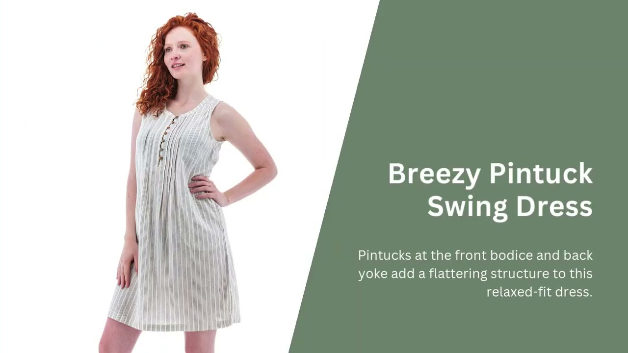 Preview of Aventura Breezy Pintuck Swing Dress Video