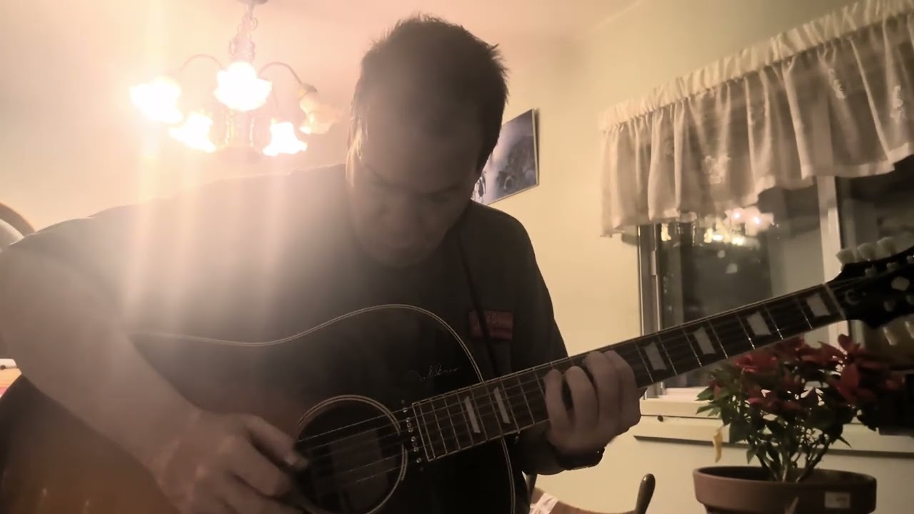 Playing dark visions in a sleeping 😴 village on Epiphone John Lennon 