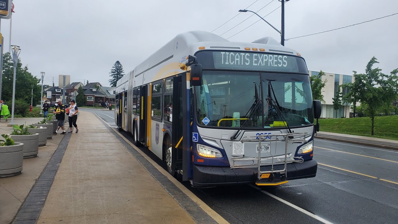 (100 Subscriber Special) Hamilton Street Railway 2023 New Flyer XN60 #2355 (Ticats Express) Ft. 1822