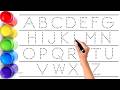 Alphabet, ABC song, ABCD, A to Z, Kids rhymes, collection for writing along dotted lines for toddler
