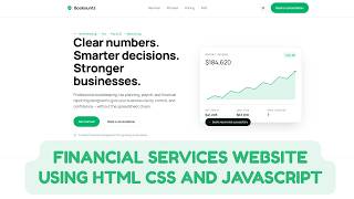 How to Create a Financial Services website using HTML CSS and Javascript | Source code